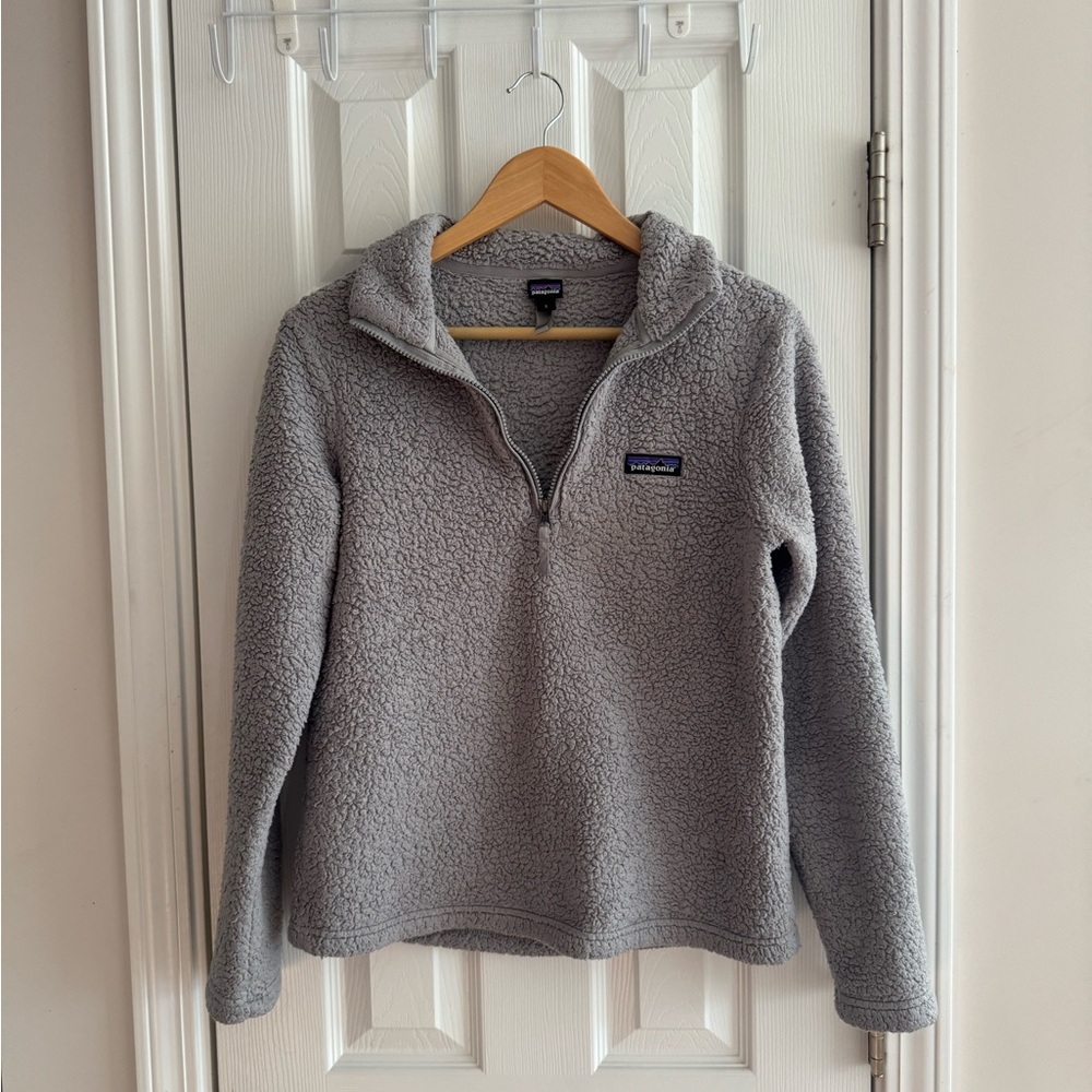 Patagonia Women's Gray Quarter Zip Fleece Sweater